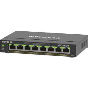 NETGEAR 8-Port Gigabit Ethernet High-Power PoE+ Plus Switch (GS308EPP) Gestionado L2/L3 Gigabit Ethernet (10/100/1000) Energía sobre Ethernet (PoE) Negro NETGEAR 8-Port Gigabit Ethernet High-Power PoE+ Plus Switch (GS308EPP) Gestionado L2/L3 Gigabit Ethernet (10/100/1000) Energía sobre Ethernet (PoE) Negro