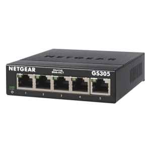 NETGEAR GS305 No administrado L2 Gigabit Ethernet (10/100/1000) Negro NETGEAR GS305 No administrado L2 Gigabit Ethernet (10/100/1000) Negro