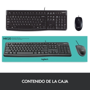 Reacondicionado | Logitech Desktop MK120 teclado Ratón incluido USB QWERTY Español Negro Reacondicionado | Logitech Desktop MK120 teclado Ratón incluido USB QWERTY Español Negro