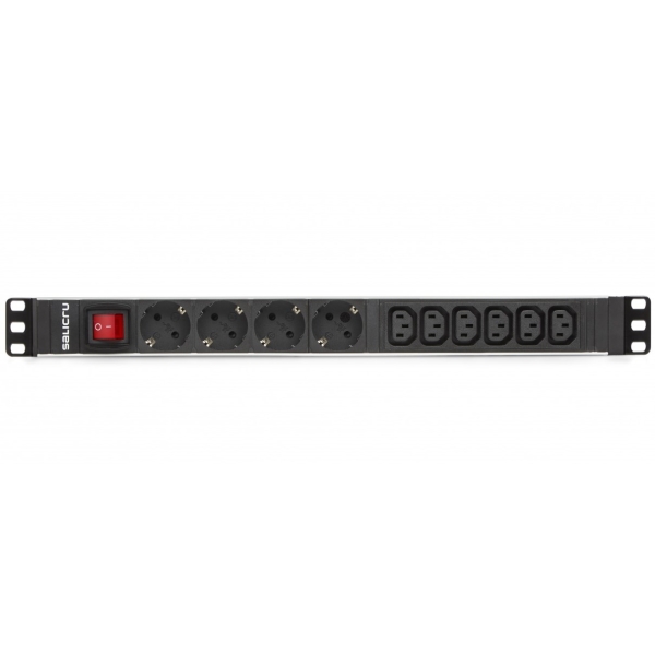 Regleta salicru rack 19pulgadas sps pdu SPS.4F+6F.PDUSCH+C13/C14