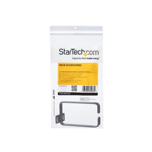 StarTech.com Anilla Pasacables en D Vertical 1U para Gestión de Cableado en Armarios Racks - Guiacables 5,7x10cm