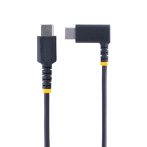 StarTech.com Cable 2m USB C Acodado - en Ángulo Recto - PD 60W - 3A - Cable USB-C de Carga Rápida - de Alta Resistencia - USB 2.0 Tipo C - Fibra de Aramida - 3A - de Carga