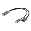 StarTech.com Cable 30cm Adaptador HDMI a DisplayPort - Activo - 4K 60Hz - Conversor HDMI 2.0 a DP 1.2 - HDR - Alimentado por el Bus USB - de Ordenador de Sobremesa o Portátil 128-HDMI-DISPLAYPORT