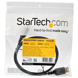 StarTech.com Cable DisplayPort 1.4 de 1m - Certificado VESA - 8K 60Hz - HBR3 - HDR - Super HD - Cable Delgado de Monitor DP a Conector DP - UltraHD 4K 120Hz - Cable Delgado de Vídeo DP 1.4