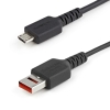 StarTech.com Cable de 1m Adaptador Bloqueador USB de Datos – Adaptador USB a Micro USB de Carga Segura – Micro USBC Solo de Carga para Tablet o Teléfono Móvil – Protector de Bloqueo de Datos USBSCHAU1M