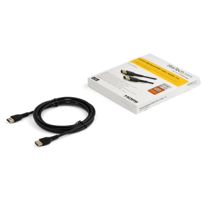 StarTech.com Cable de 2m HDMI 2.0 Certificado Premium de alta velocidad con Ethernet - Durable - UHD 4K 60Hz - con Fibra de Aramida - HDMI 2.0 - TPE - para Monitores, TV y Pantallas
