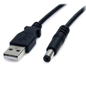 StarTech.com Cable de 91cm de alimentación USB A a M de Tipo Barril de 5