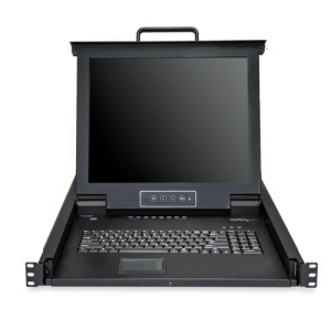 StarTech.com Consola KVM de 8 Puertos para Montaje en Rack con Cables de 1,8m - Teclado QWERTY - Conmutador KVM integrado con Monitor LCD de 17" - Switch KVM LCD 1U - KVM OSD - 50000 MTBF