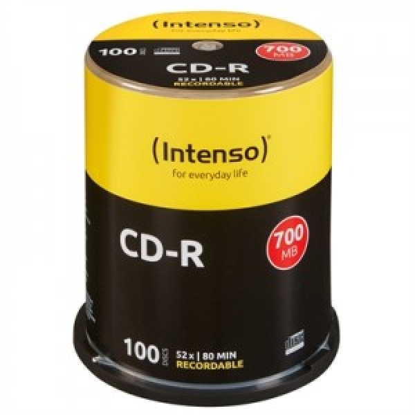 Tarrina cd - r virgenes intenso 700mb 80 1001126