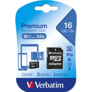 Verbatim Premium 16 GB MicroSDHC Clase 10