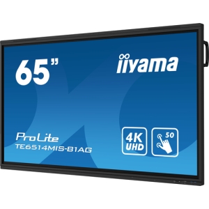 iiyama TE6514MIS-B1AG pantalla de señalización Panel plano interactivo 165,1 cm (65") LCD Wifi 435 cd / m² 4K Ultra HD Negro Pantalla táctil Procesador incorporado Android 24/7