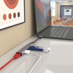 AISENS Hub USB 3.0 Aluminio, Tipo A/M - 4x Tipo A/H, Gris, 10cm AISENS Hub USB 3.0 Aluminio, Tipo A/M - 4x Tipo A/H, Gris, 10cm