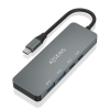 AISENS Hub USB 3.2 Gen2 10G USB-C, USB-C/M-2xUSB-C/H-2xUSB-A/H, Gris, 15cm AISENS Hub USB 3.2 Gen2 10G USB-C
