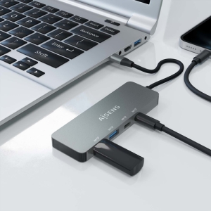 AISENS Hub USB 3.2 Gen2 10G USB-C, USB-C/M-2xUSB-C/H-2xUSB-A/H, Gris, 15cm AISENS Hub USB 3.2 Gen2 10G USB-C, USB-C/M-2xUSB-C/H-2xUSB-A/H, Gris, 15cm