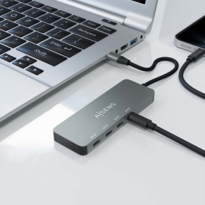 AISENS Hub USB 3.2 Gen2 10G USB-C, USB-C/M-4xUSB-C/H, Gris, 15cm AISENS Hub USB 3.2 Gen2 10G USB-C, USB-C/M-4xUSB-C/H, Gris, 15cm