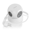 AISENS Regleta de Enchufes Sobremesa Multifuncion con 3 Tomas + 2xUSB-C, 2xUSB-A, 1.4M, Blanco AISENS Regleta de Enchufes Sobremesa Multifuncion con 3 Tomas + 2xUSB-C