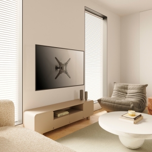 AISENS Soporte Eco Giratorio, Inclinable Para Monitor/TV 30kg (2 Pivotes) De 23-55, Negro