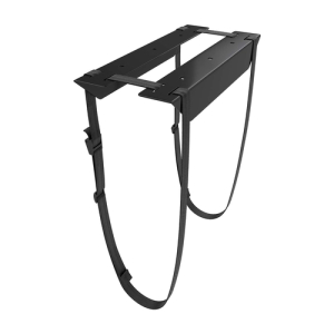 AISENS Soporte para CPU Debajo de Escritorio con Correa, Negro Negro MPC07-209