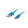 CABLE USB LANBERG 2.0 MACHO/MICRO USB MACHO QUICK CHARGE 3.0 1M AZUL CA-USBM-20CU-0010-BL
