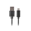 CABLE USB LANBERG 2.0 MACHO/USB C MACHO QUICK CHARGE 3.0 1M NEGRO CA-USBO-20CU-0010-BK