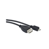 CABLE USB LANBERG MICRO M A USB-A F 2.0 OTG NEGRO 15CM OEM OEM-0006