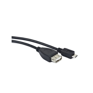 CABLE USB LANBERG MICRO M A USB-A F 2.0 OTG NEGRO 15CM OEM OEM-0006