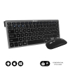 TECLADO + MOUSE SUBBLIM WIRELESS COMPACT DUAL GREY COMBO TECLADO RATON SUBBLIM MULTIDISPOSITIVO COMPACTO GRIS/NEGRO BLUETOOTH SUBKBC-OCO020
