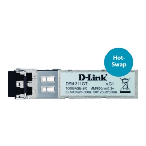 D-Link DEM-311GT red modulo transceptor Fibra óptica 1000 Mbit/s SFP 850 nm