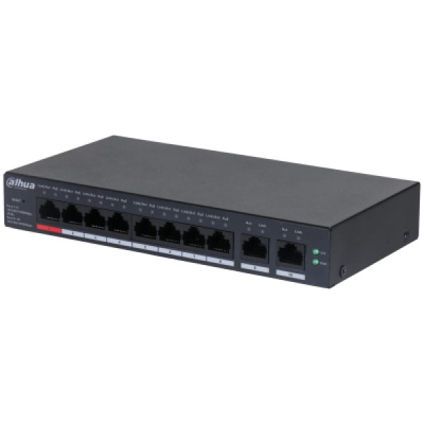 Dahua Technology DH-CS4010-8GT-110 switch Gestionado L2 Gigabit Ethernet (10/100/1000) Energía sobre Ethernet (PoE) Negro DH-CS4010-8GT-110
