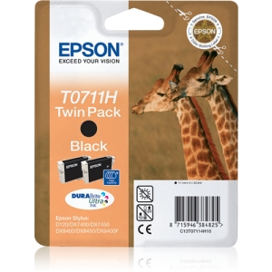 Epson Giraffe Doble juego de cartuchos Negro T0711H Tintas DURABrite Ultra C13T07114H10