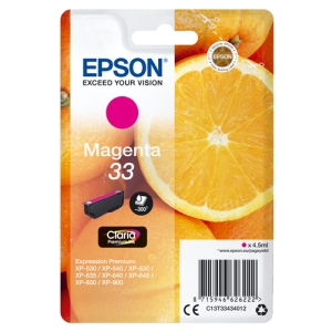Epson Oranges Singlepack Magenta 33 Claria Premium Ink C13T33434022