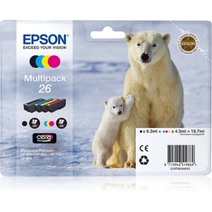 Epson Polar bear Multipack 26 4 colores (etiqueta RF) C13T26164020