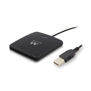 Ewent EW1052 lector de tarjeta inteligente USB USB 2.0 Negro EW1052