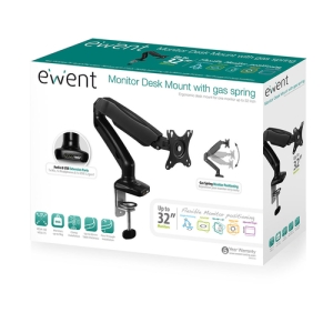 Ewent EW1515 soporte para monitor 81,3 cm (32") Negro Escritorio