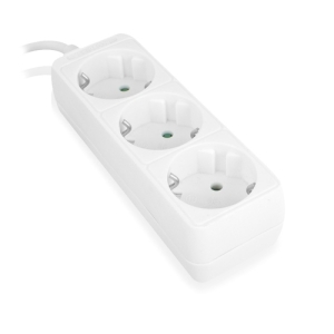 Ewent EW3958 base múltiple 1,5 m 3 salidas AC Interior Blanco