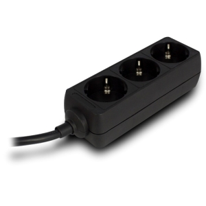 Ewent EW3959 base múltiple 1,5 m 3 salidas AC Interior Negro