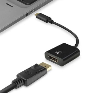 Ewent EW9825 adaptador de cable de vídeo 0,15 m USB Tipo C DisplayPort Negro Ewent EW9825 adaptador de cable de vídeo 0,15 m USB Tipo C DisplayPort Negro