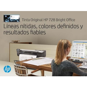 HP Cartucho de tinta DesignJet 728 amarillo de 130 ml
