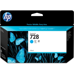 HP Cartucho de tinta DesignJet 728 cian de 130 ml F9J67A