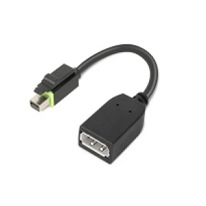 Lenovo 4X90Q93975 adaptador de cable de vídeo Mini DisplayPort DisplayPort Negro 4X90Q93975