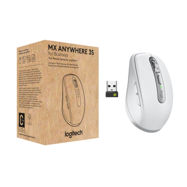 Logitech MX Anywhere 3S for Business ratón mano derecha RF Wireless + Bluetooth Laser 8000 DPI 910-006959