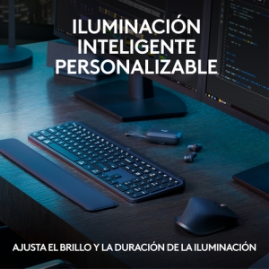 Logitech MX Keys S Combo teclado Ratón incluido RF Wireless + Bluetooth QWERTY Español Grafito