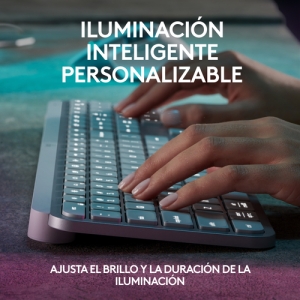 Logitech MX Keys S teclado RF Wireless + Bluetooth QWERTY Español Aluminio, Blanco Logitech MX Keys S teclado RF Wireless + Bluetooth QWERTY Español Aluminio, Blanco