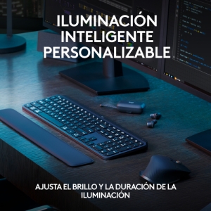 Logitech MX Keys S teclado RF Wireless + Bluetooth QWERTY Español Grafito Logitech MX Keys S teclado RF Wireless + Bluetooth QWERTY Español Grafito