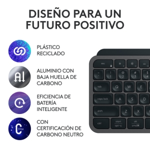 Logitech MX Keys S teclado RF Wireless + Bluetooth QWERTY Español Grafito Logitech MX Keys S teclado RF Wireless + Bluetooth QWERTY Español Grafito