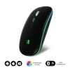 MOUSE SUBBLIM WIRELESS OPTICAL DUAL SLIM RGB BLACK RATON SUBBLIM LED DUAL FLAT MOUSE BLACK SUBMO-LDFLAT1