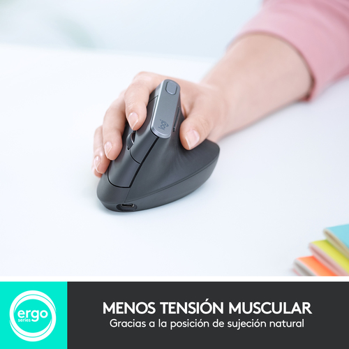 Reacondicionado | Logitech MX Vertical ratón mano derecha RF Wireless + Bluetooth Óptico 4000 DPI Reacondicionado | Logitech MX Vertical ratón mano derecha RF Wireless + Bluetooth Óptico 4000 DPI - Imagen 8