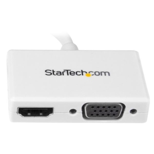 Alternative view of StarTech.com Adaptador Mini DP de Audio/Vídeo para Viajes - Conversor Mini DisplayPort a HDMI o VGA - 1080p Blanco