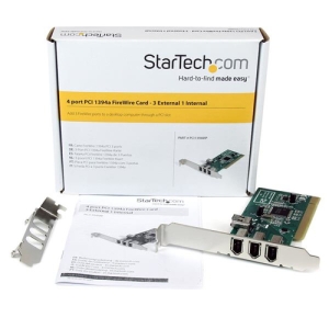 StarTech.com Adaptador Tarjeta Controladora FireWire 400 PCI 4 Puertos FW 6 Pin Chipset TI - IEEE 1394a StarTech.com Adaptador Tarjeta Controladora FireWire 400 PCI 4 Puertos FW 6 Pin Chipset TI - IEEE 1394a