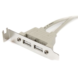 StarTech.com Cabezal Bracket Perfil Bajo de 2 puertos USB 2.0 con conexión a Placa Base 2x IDC5 - Low Profile